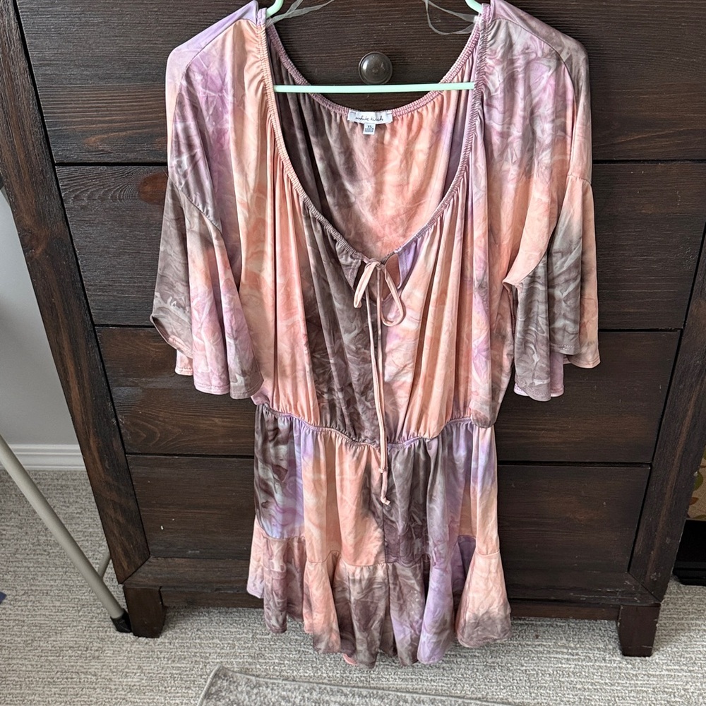 White Birch Multicolor Tie-Dye Romper